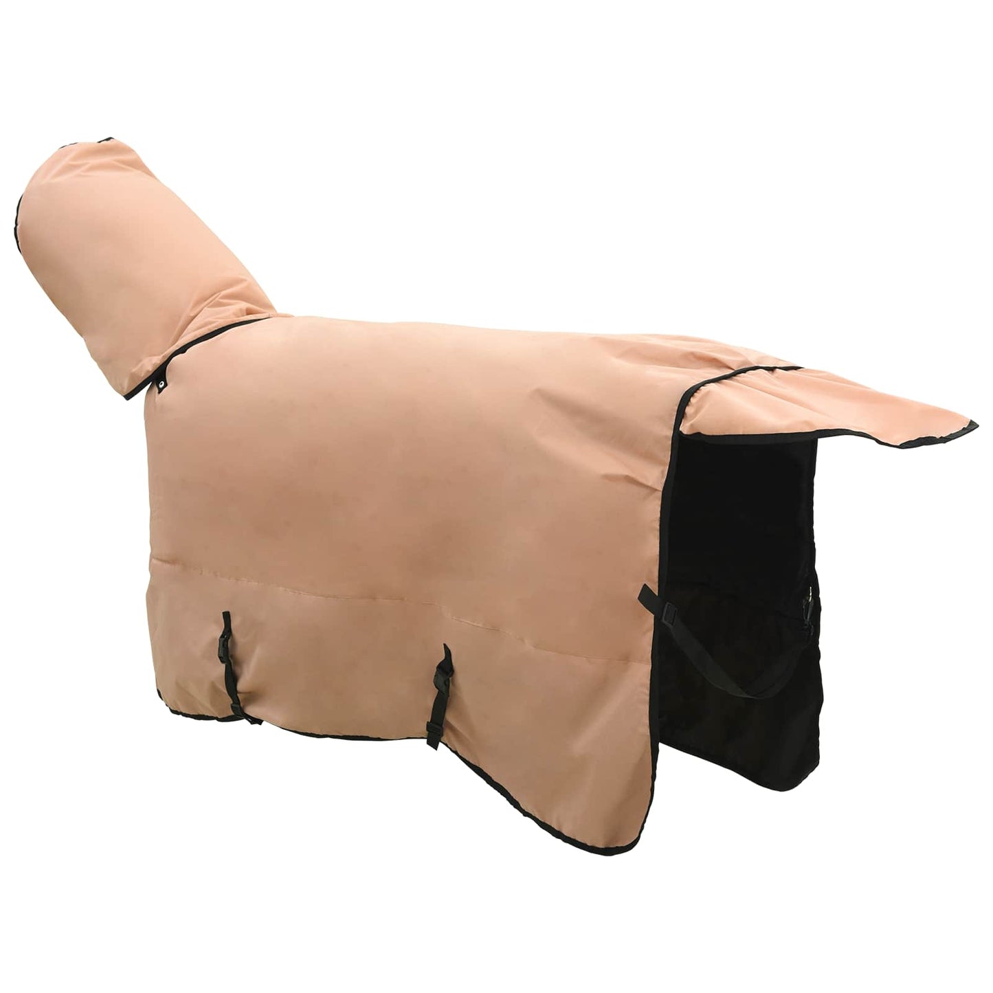vidaXL Horse Blanket Cappuccino 165 cm Polyester 4