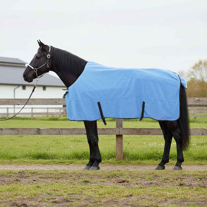 vidaXL Horse Blanket Full Aqua 165 cm Polyester Fleece 1