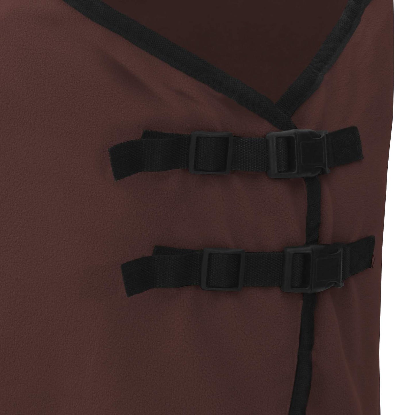 vidaXL Horse Blanket Full Dark Brown 165 cm Polyester Fleece 6