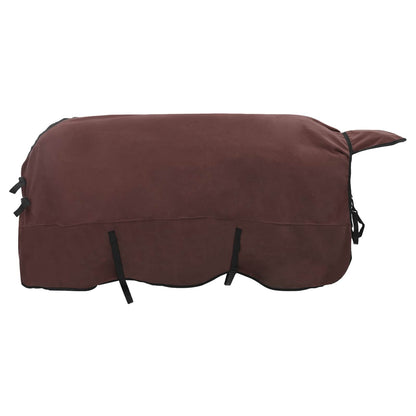 vidaXL Horse Blanket Full Dark Brown 165 cm Polyester Fleece 2