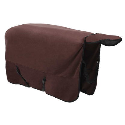 vidaXL Horse Blanket Full Dark Brown 165 cm Polyester Fleece 4