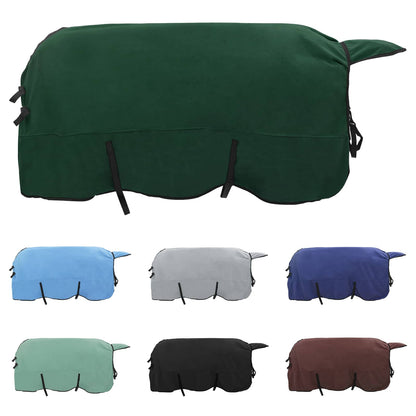 vidaXL Horse Blanket Full Dark Green 155 cm Polyester Fleece 3