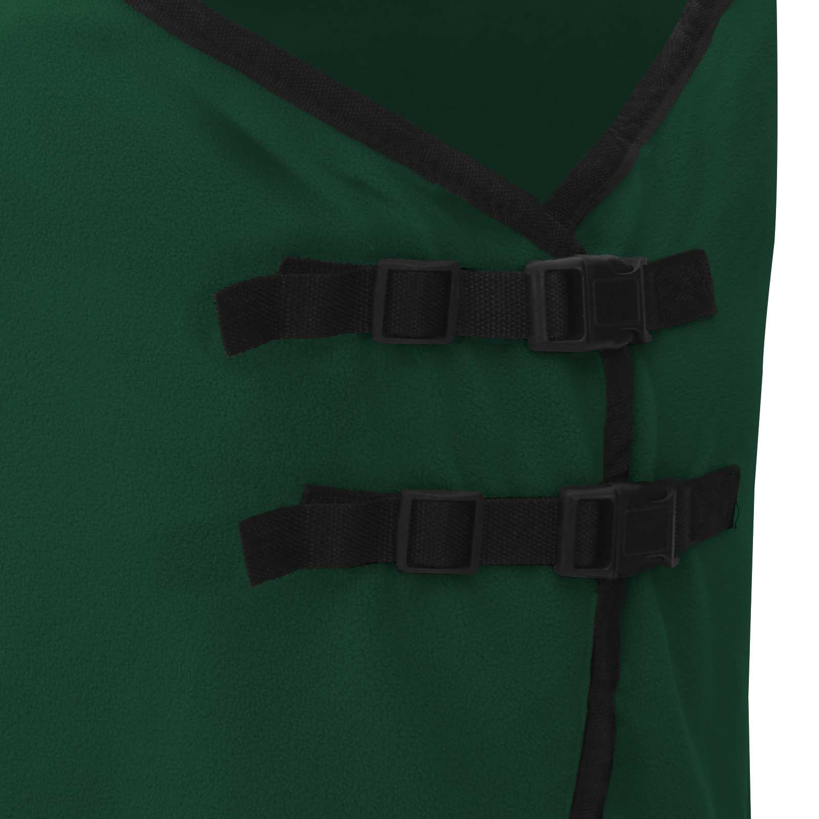 vidaXL Horse Blanket Full Dark Green 165 cm Polyester Fleece 6