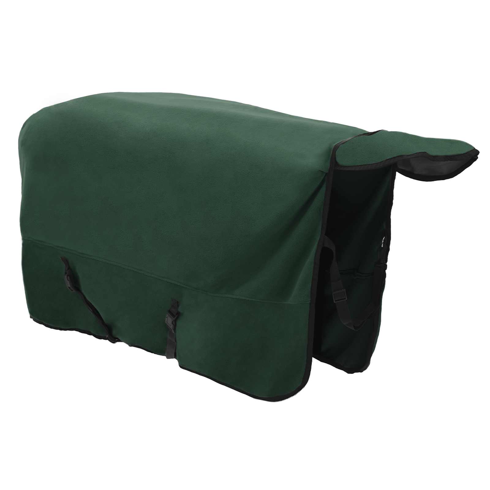 vidaXL Horse Blanket Full Dark Green 165 cm Polyester Fleece 4