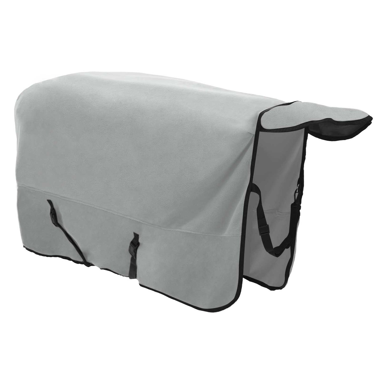 vidaXL Horse Blanket Full Light Grey and Pink 165 cm Polyester Fleece 4