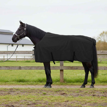 vidaXL Horse Blanket Black 155 cm Polyester Fleece 1