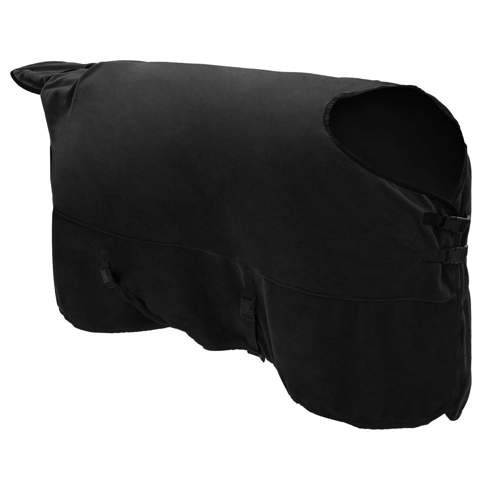 vidaXL Horse Blanket Black 165 cm Polyester Fleece 3