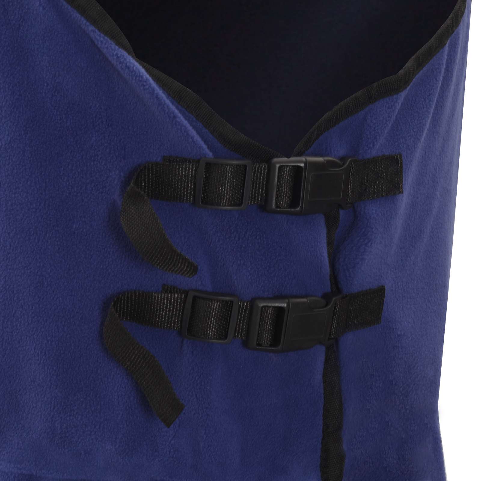 vidaXL Horse Blanket Navy Blue 155 cm Polyester Fleece 6