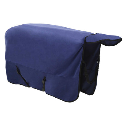 vidaXL Horse Blanket Navy Blue 165 cm Polyester Fleece 4