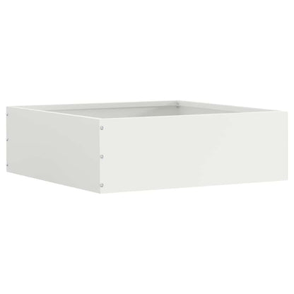 vidaXL Lawn Edging 6 pcs 40 x 40 x 13 cm Steel White 3