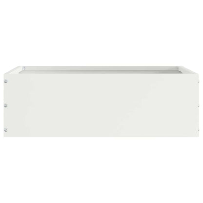 vidaXL Lawn Edging 6 pcs 40 x 40 x 13 cm Steel White 4