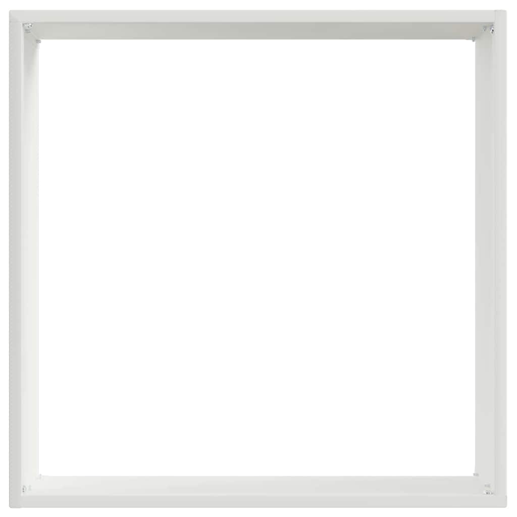 vidaXL Lawn Edging 6 pcs 40 x 40 x 13 cm Steel White 5