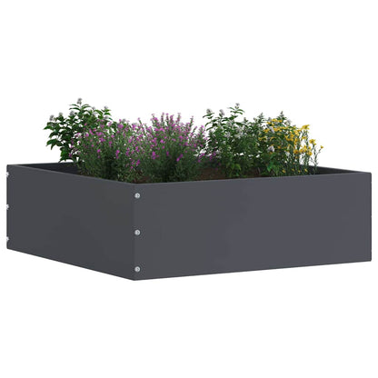 vidaXL Lawn Edging 6 pcs 40 x 40 x 13 cm Steel Anthracite 2