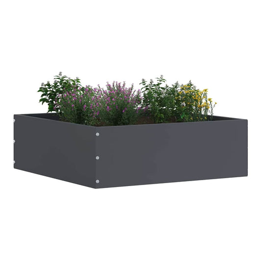Lawn Edging 40 x 40 x 13 cm Steel 6 Width 40 cm Anthracite
