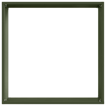 vidaXL Lawn Edging 6 pcs 40 x 40 x 13 cm Steel Olive Green 5