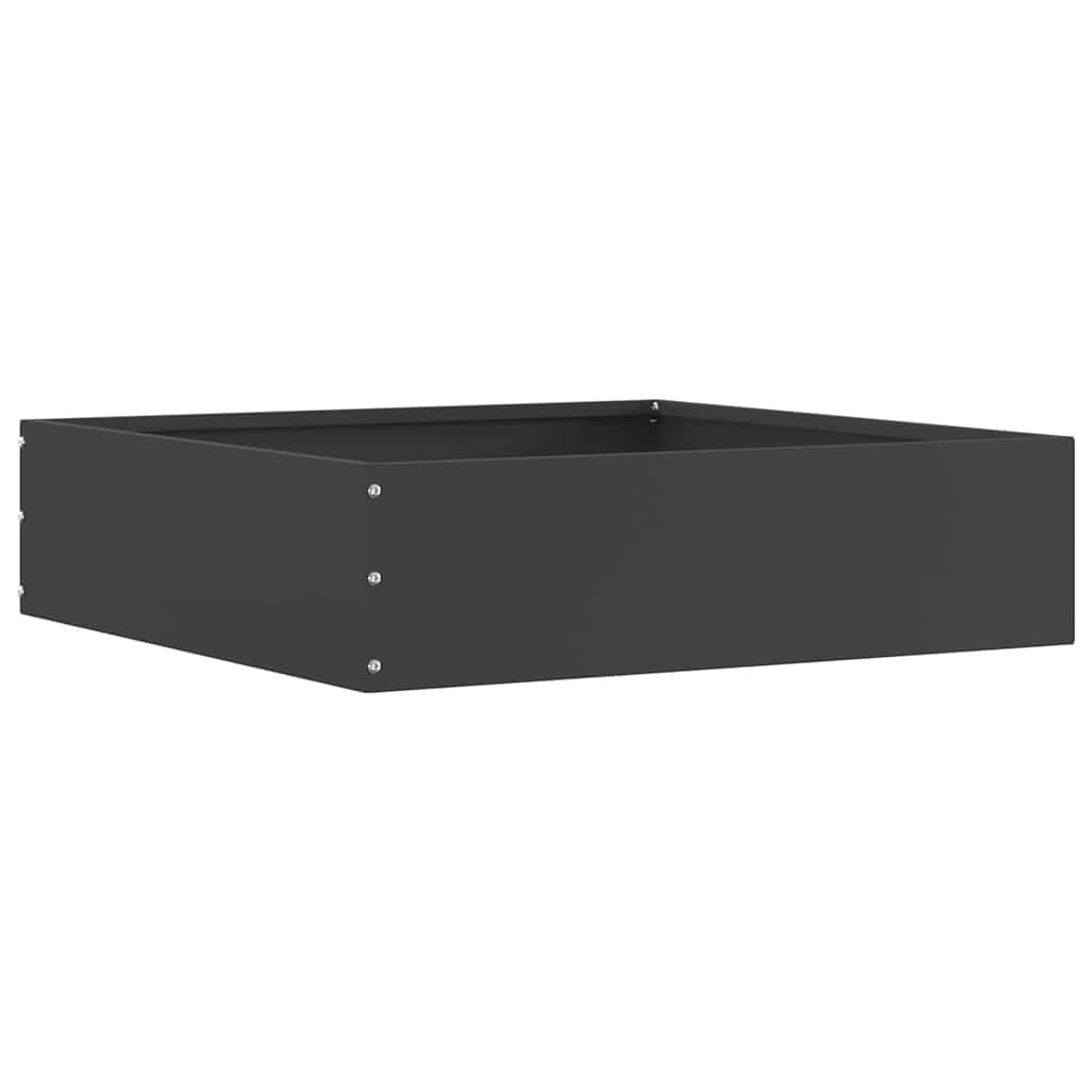 vidaXL Lawn Edging 6 pcs 50 x 50 x 13 cm Steel Black 3