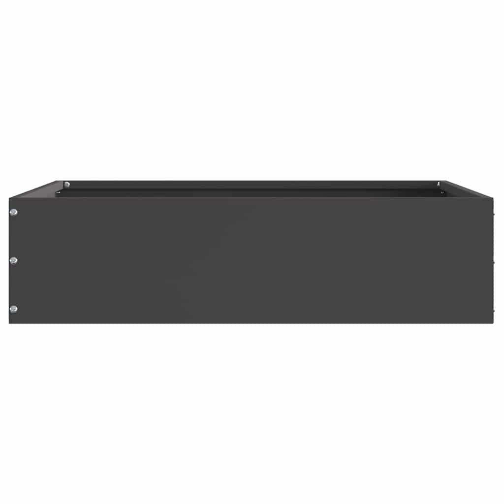 vidaXL Lawn Edging 6 pcs 50 x 50 x 13 cm Steel Black 4