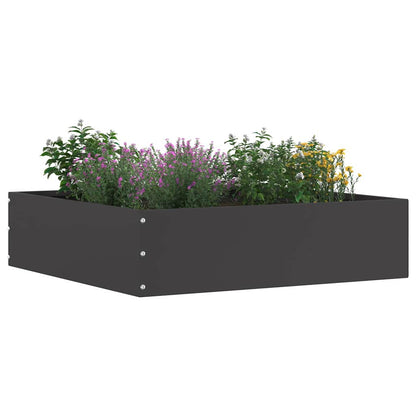 vidaXL Lawn Edging 6 pcs 50 x 50 x 13 cm Steel Black 2
