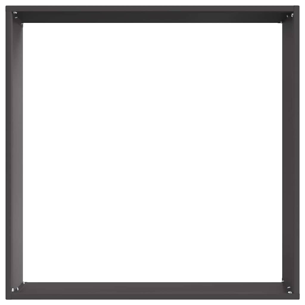 vidaXL Lawn Edging 6 pcs 50 x 50 x 13 cm Steel Black 5