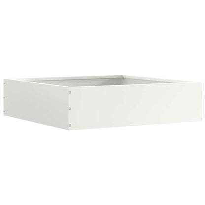 vidaXL Lawn Edging 6 pcs 50 x 50 x 13 cm Steel White 3