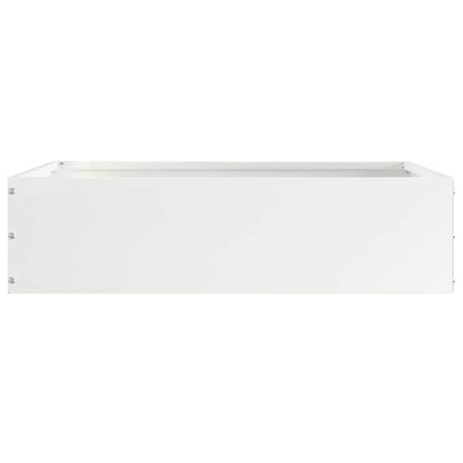 vidaXL Lawn Edging 6 pcs 50 x 50 x 13 cm Steel White 4