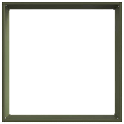 vidaXL Lawn Edging 6 pcs 50 x 50 x 13 cm Steel Olive Green 5