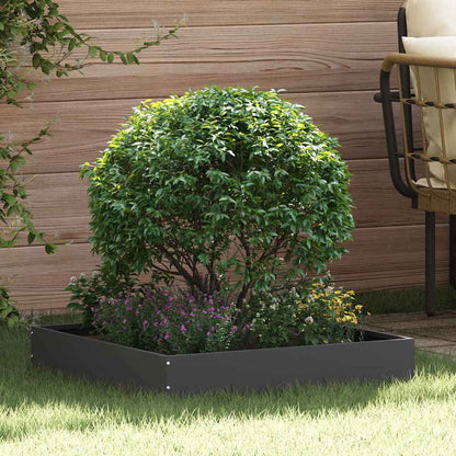 vidaXL Lawn Edging 6 pcs 60 x 60 x 13 cm Steel Black 1