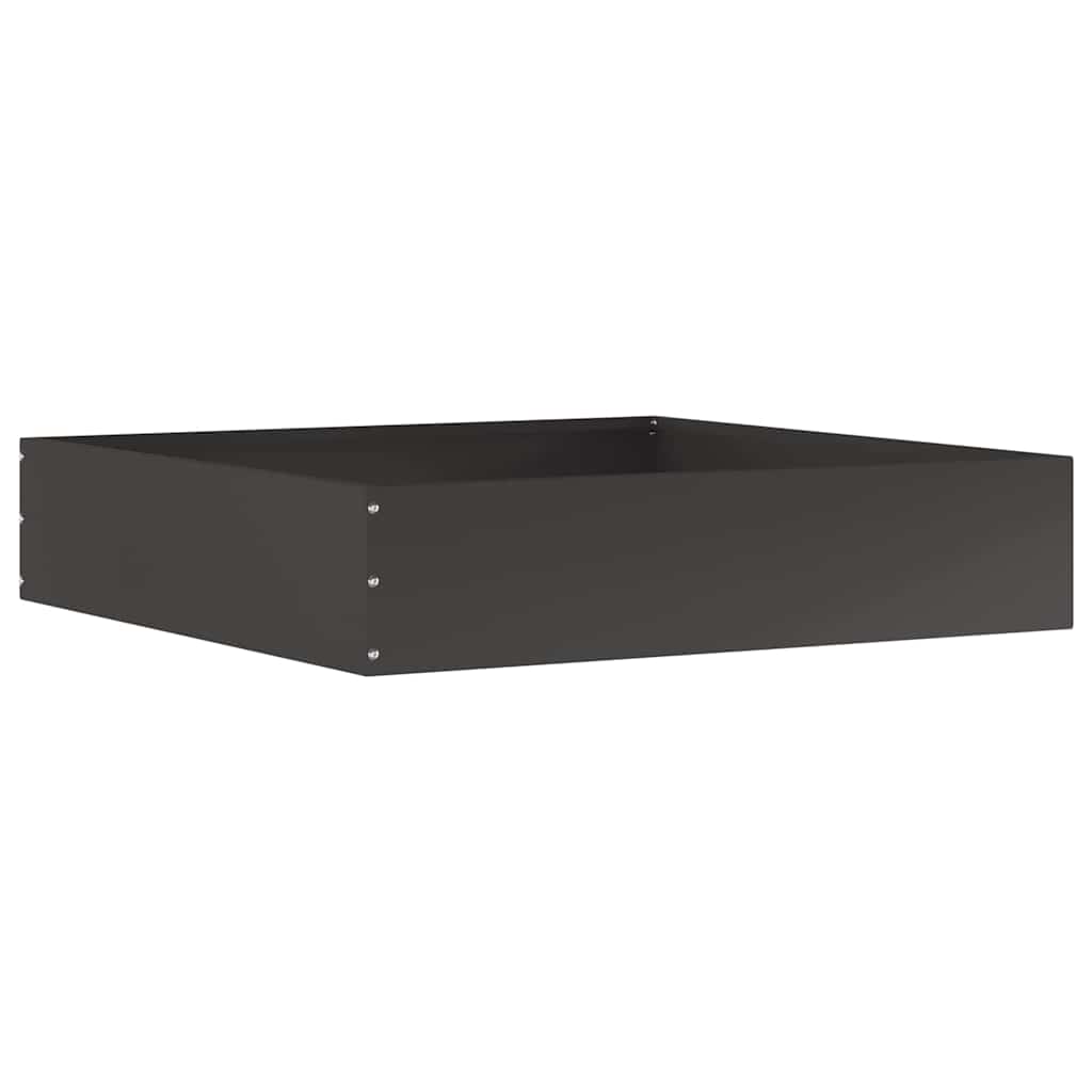 vidaXL Lawn Edging 6 pcs 60 x 60 x 13 cm Steel Black 5