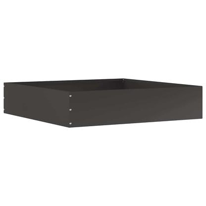 vidaXL Lawn Edging 6 pcs 60 x 60 x 13 cm Steel Black 5