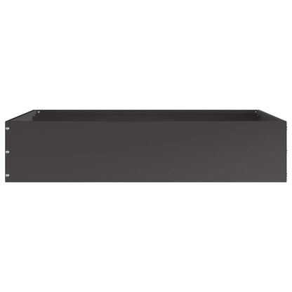 vidaXL Lawn Edging 6 pcs 60 x 60 x 13 cm Steel Black 6