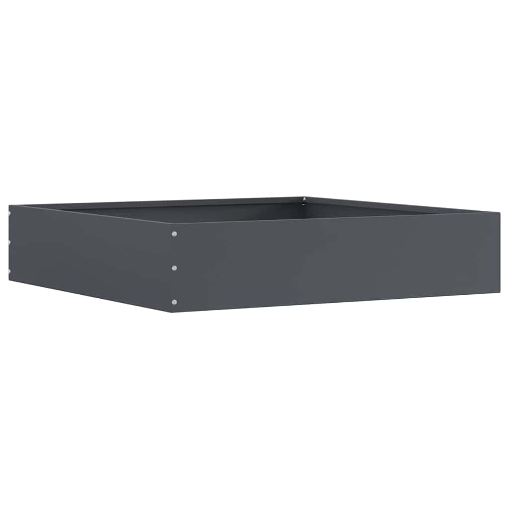 vidaXL Lawn Edging 6 pcs 60 x 60 x 13 cm Steel Anthracite 5
