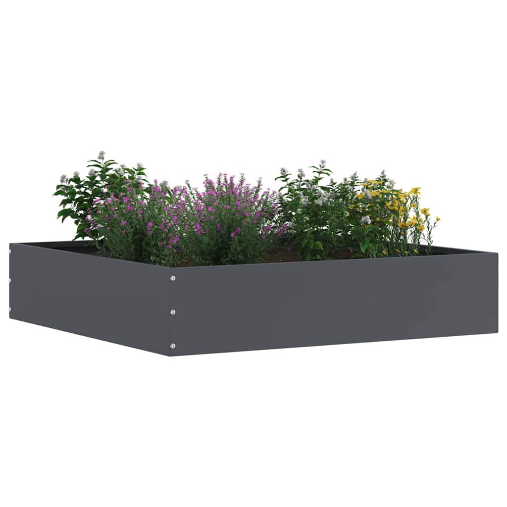 vidaXL Lawn Edging 6 pcs 60 x 60 x 13 cm Steel Anthracite 3