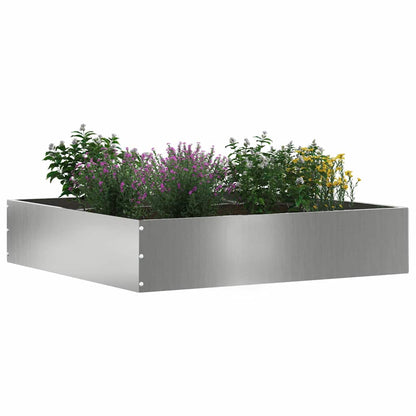 vidaXL Lawn Edging 6 pcs 60 x 60 x 13 cm Galvanised Steel Silver 3