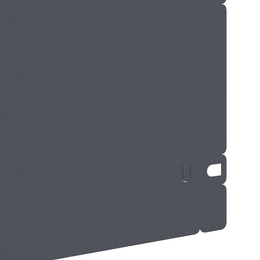 vidaXL Lawn Edgings 10 pcs 103 x 0.05 x 22 cm Steel Anthracite 6