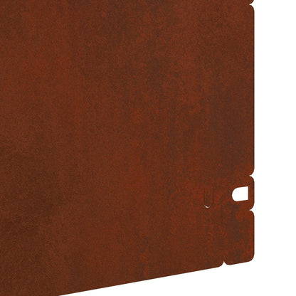 vidaXL Lawn Edgings 10 pcs 103 x 0.05 x 22 cm Weathering Steel Rusty 6