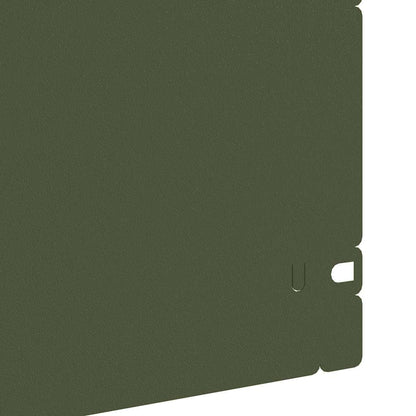 vidaXL Lawn Edgings 10 pcs 103 x 0.05 x 22 cm Steel Olive Green 6