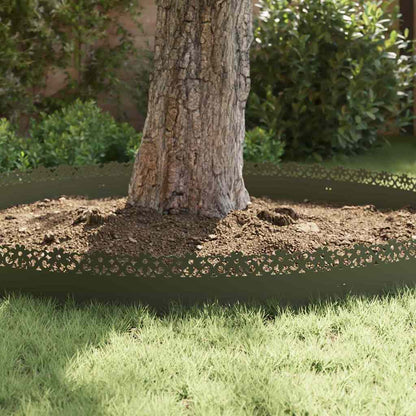 vidaXL Lawn Edgings 10 pcs 103 x 0.05 x 22 cm Steel Olive Green 5