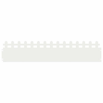 vidaXL Lawn Edgings 10 pcs 103 x 0.05 x 22 cm Steel White 2