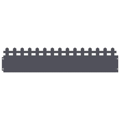 vidaXL Lawn Edgings 10 pcs 103 x 0.05 x 22 cm Steel Anthracite 2