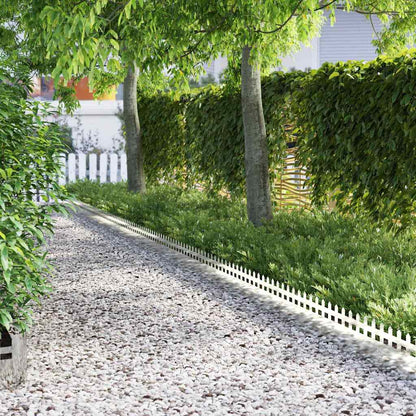 vidaXL Lawn Edgings 20 pcs 103 x 0.05 x 22 cm Galvanised Steel Silver 1
