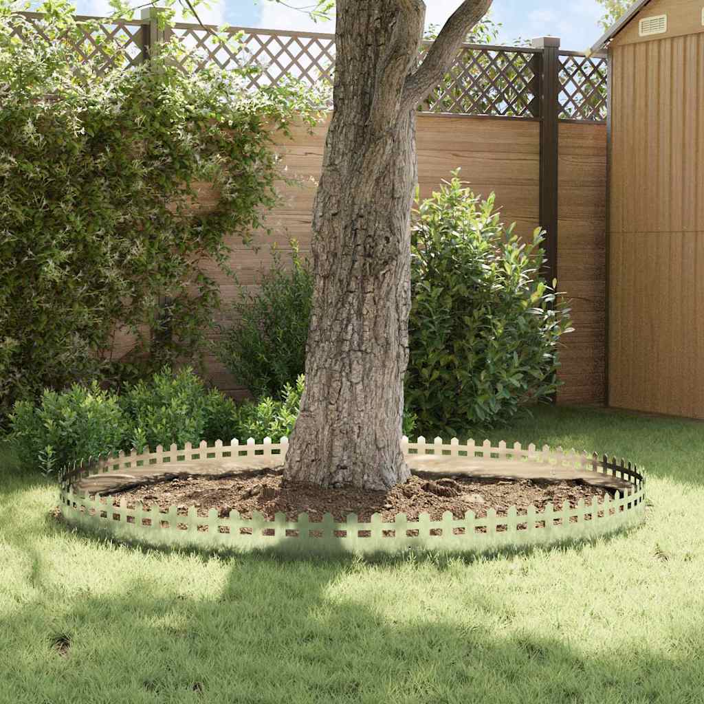 vidaXL Lawn Edgings 20 pcs 103 x 0.05 x 22 cm Galvanised Steel Silver 4