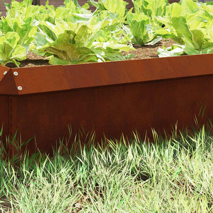 vidaXL Snail Fence 16 pcs 50 x 3.5 x 25 cm Weathering Steel Rusty 3