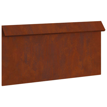 vidaXL Snail Fence 16 pcs 50 x 3.5 x 25 cm Weathering Steel Rusty 4