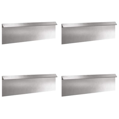 vidaXL Snail Fence 4 pcs 100 x 3.5 x 25 cm Stainless Steel Silver 2