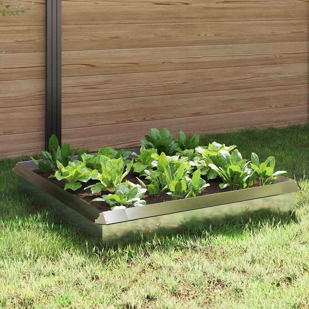 vidaXL Snail Fences 100 x 3.5 x 25 cm Silver