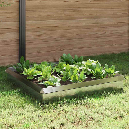vidaXL Snail Fences 100 x 3.5 x 25 cm Silver