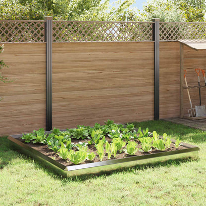 vidaXL Snail Fences 100 x 3.5 x 25 cm Silver