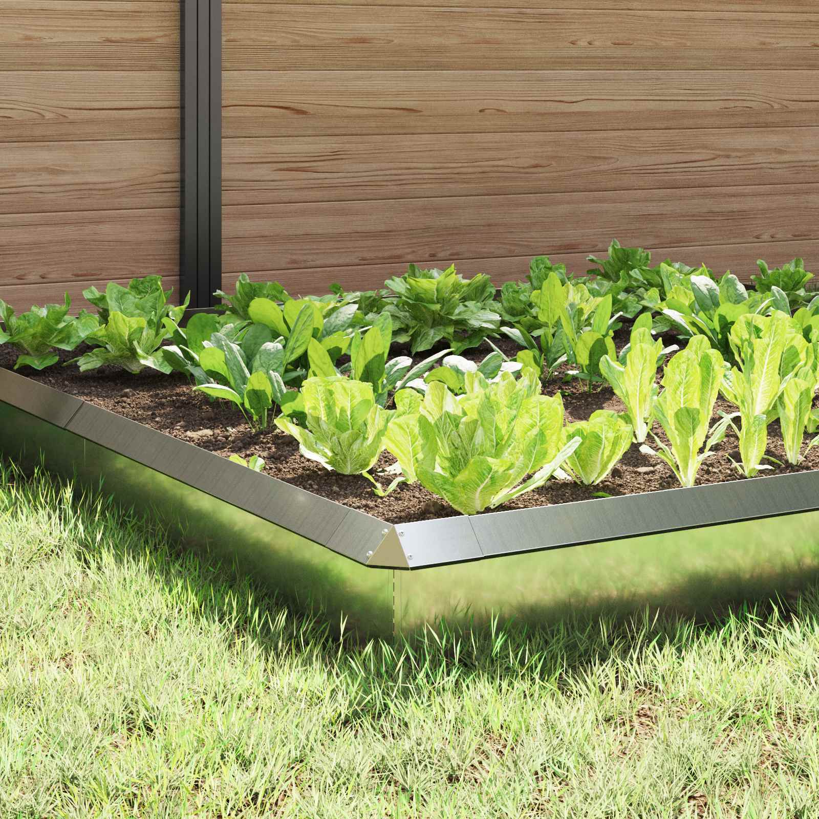 vidaXL Snail Fences 12 pcs 100 x 3.5 x 25 cm Galvanised Steel Silver 4