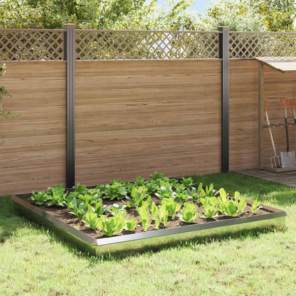 vidaXL Snail Fences 12 pcs 100 x 3.5 x 25 cm Galvanised Steel Silver 1