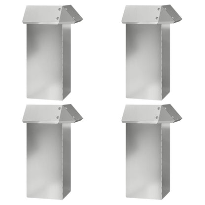 vidaXL Snail Fences 12 pcs 100 x 3.5 x 25 cm Galvanised Steel Silver 5